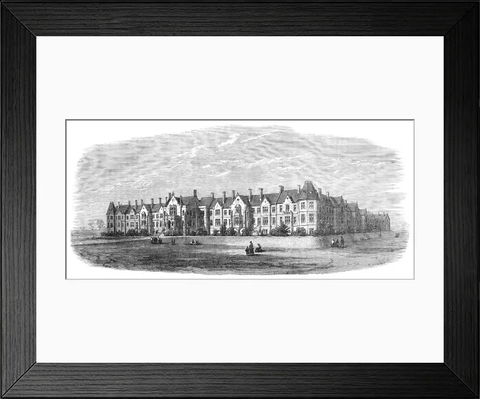 Framed Print : Wonford House, Exeter, Retreat for the Insane, 1870. Creator: Unknown Framed Print : Wonford House, Exeter, Retreat for the Insane, 1870. Creator: Unknown