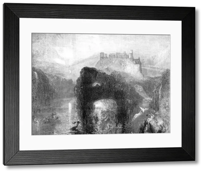 Framed Print : Queen Mab's Grotto, from the painting by J. M. W. Turner, 1870. Creator: W Thomas Framed Print : Queen Mab's Grotto, from the painting by J. M. W. Turner, 1870. Creator: W Thomas