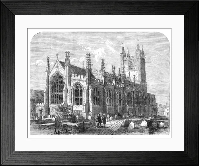 Framed Print : Croydon New Parish Church, 1870. Creator: Unknown Framed Print : Croydon New Parish Church, 1870. Creator: Unknown