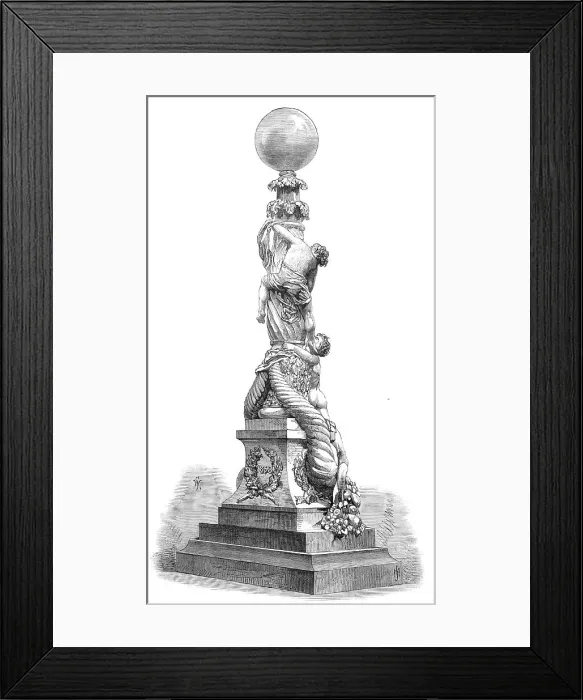 Framed Print : Lamp on the Thames Embankment, 1870. Creator: Unknown Framed Print : Lamp on the Thames Embankment, 1870. Creator: Unknown