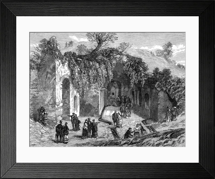 Framed Print : The Fountain of Egeria, at Rome, 1870. Creator: Unknown Framed Print : The Fountain of Egeria, at Rome, 1870. Creator: Unknown