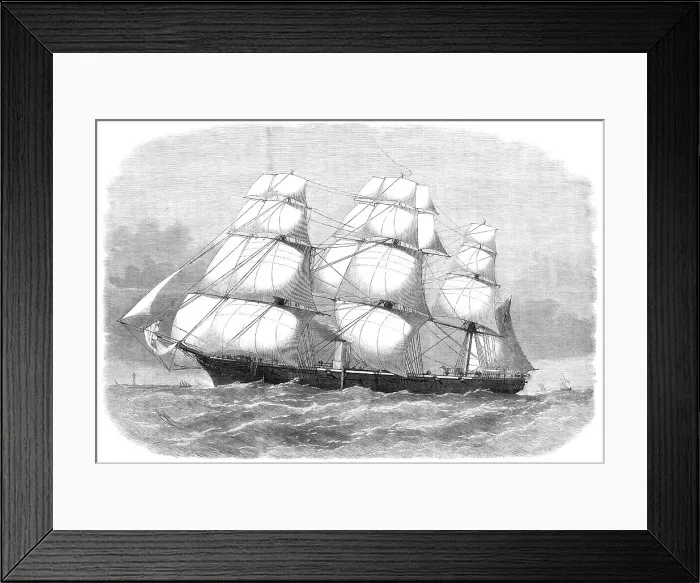 Framed Print : H.M. Corvette Volage, 1870. Creator: Unknown Framed Print : H.M. Corvette Volage, 1870. Creator: Unknown