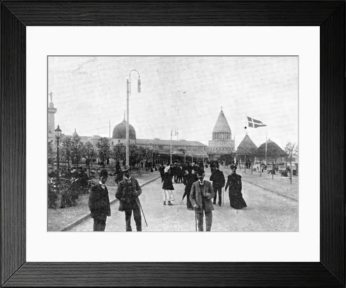 Framed Print : The White City on the Seashore: Danish National Exhibition - general view in the grounds... 1909. Creator: Hermansen Framed Print : The White City on the Seashore: Danish National Exhibition - general view in the grounds... 1909. Creator: Hermansen