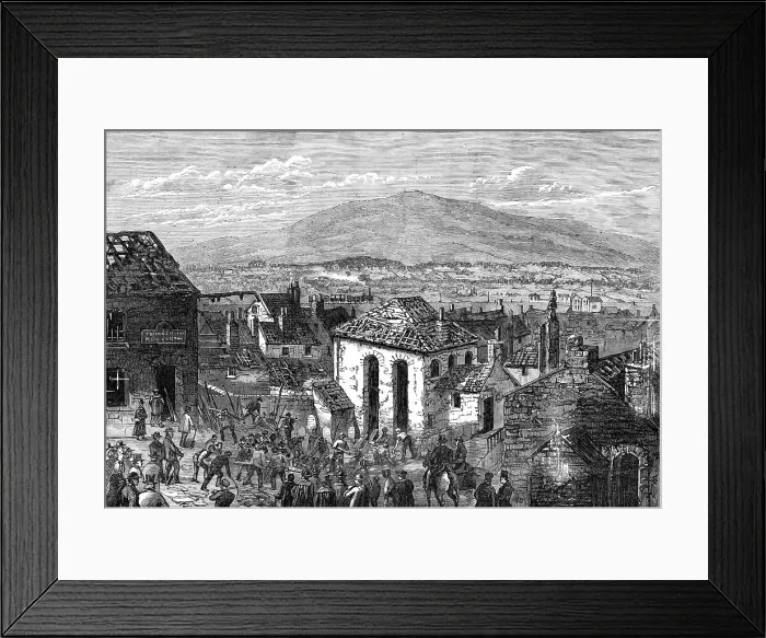 Framed Print : Effects of the gunpowder explosion at Bryn-Mawr, 1870. Creator: Unknown Framed Print : Effects of the gunpowder explosion at Bryn-Mawr, 1870. Creator: Unknown