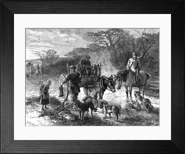 Framed Print : The Game-Cart: the Last Day, 1870. Creator: Unknown Framed Print : The Game-Cart: the Last Day, 1870. Creator: Unknown