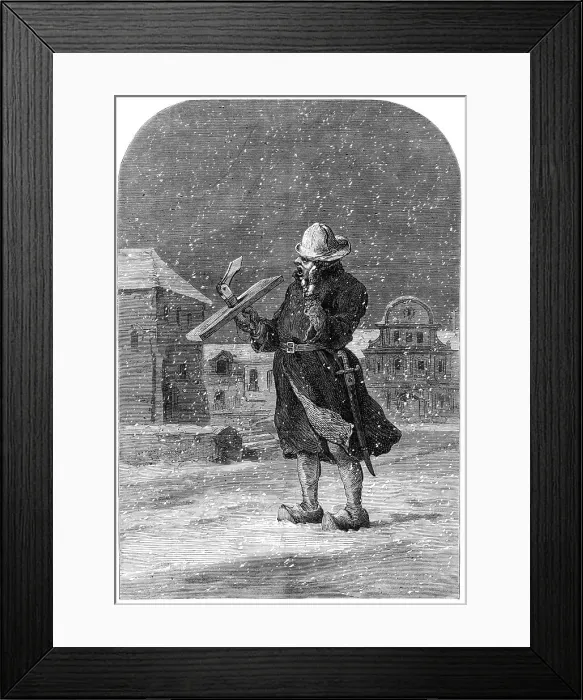 Framed Print : A Dutch Watchman, 1870. Creator: Unknown Framed Print : A Dutch Watchman, 1870. Creator: Unknown