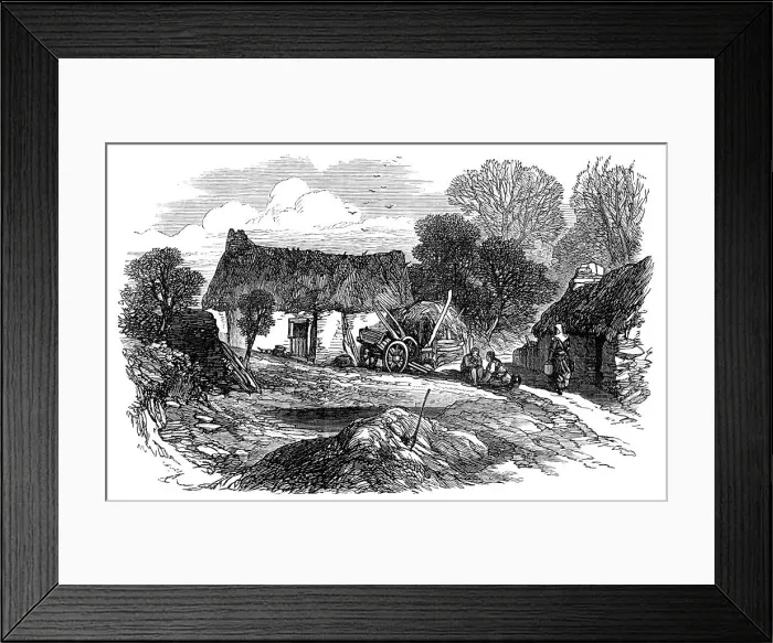 Framed Print : Sketches from Ireland: cabin at Clonfad, Westmeath, 1870. Creator: Unknown Framed Print : Sketches from Ireland: cabin at Clonfad, Westmeath, 1870. Creator: Unknown