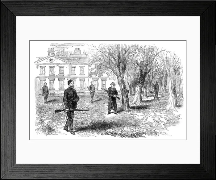 Framed Print : Sketches from Ireland: a Meath country gentleman walking in his park, 1870. Creator: Unknown Framed Print : Sketches from Ireland: a Meath country gentleman walking in his park, 1870. Creator: Unknown