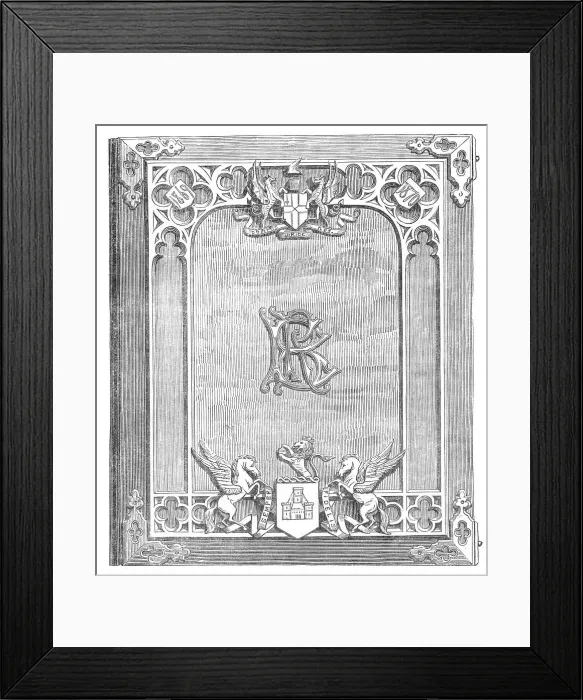 Framed Print : Album of the Devonshire Address to Lord Mayor Besley, 1870. Creator: Unknown Framed Print : Album of the Devonshire Address to Lord Mayor Besley, 1870. Creator: Unknown