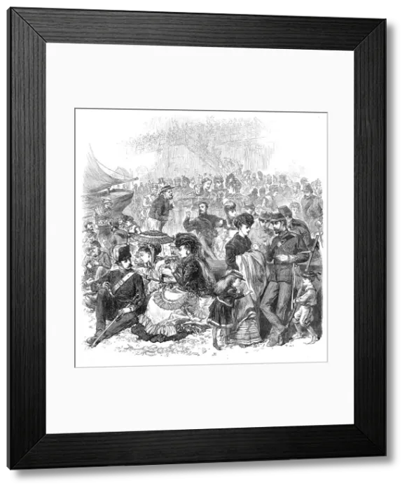 Framed Print : The Easter Volunteer Review: a sketch on the Brighton Beach, 1870. Creator: Unknown Framed Print : The Easter Volunteer Review: a sketch on the Brighton Beach, 1870. Creator: Unknown