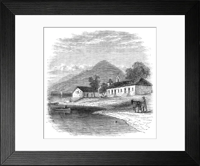 Framed Print : Church at Oropos, attended by the Greek brigands and their prisoners, 1870. Creator: Unknown Framed Print : Church at Oropos, attended by the Greek brigands and their prisoners, 1870. Creator: Unknown