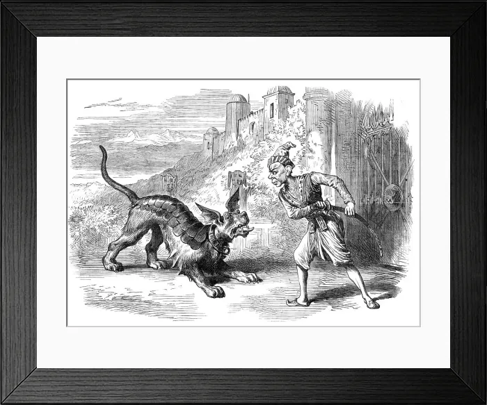 Framed Print : Christmas Pantomimes and Burlesques: scene from The Yellow Dwarf, at Covent Garden Theatre, 1870. Creator: Unknown Framed Print : Christmas Pantomimes and Burlesques: scene from The Yellow Dwarf, at Covent Garden Theatre, 1870. Creator: Unknown