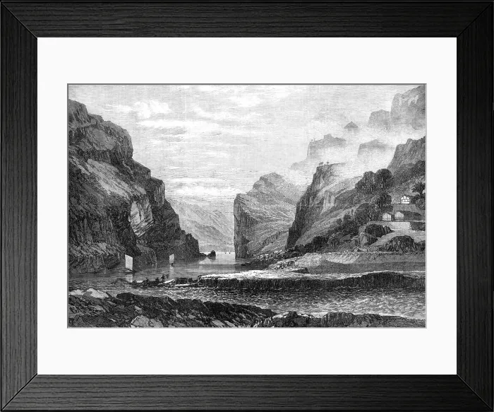 Framed Print : Scene on the Upper Yang-Tze-Kiang, China, 1870. Creator: RCH Framed Print : Scene on the Upper Yang-Tze-Kiang, China, 1870. Creator: RCH
