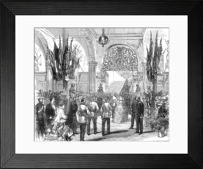 Framed Print : The Hon. Artillery Company's Ball: arrival of the Prince and Princess of Wales, 1870. Creator: Unknown Framed Print : The Hon. Artillery Company's Ball: arrival of the Prince and Princess of Wales, 1870. Creator: Unknown