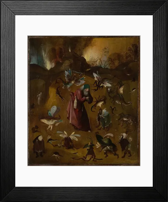 Framed Print : The Temptation of Saint Anthony, c 1500. Creator: Bosch; Hieronymus; (School) () Framed Print : The Temptation of Saint Anthony, c 1500. Creator: Bosch; Hieronymus; (School) ()