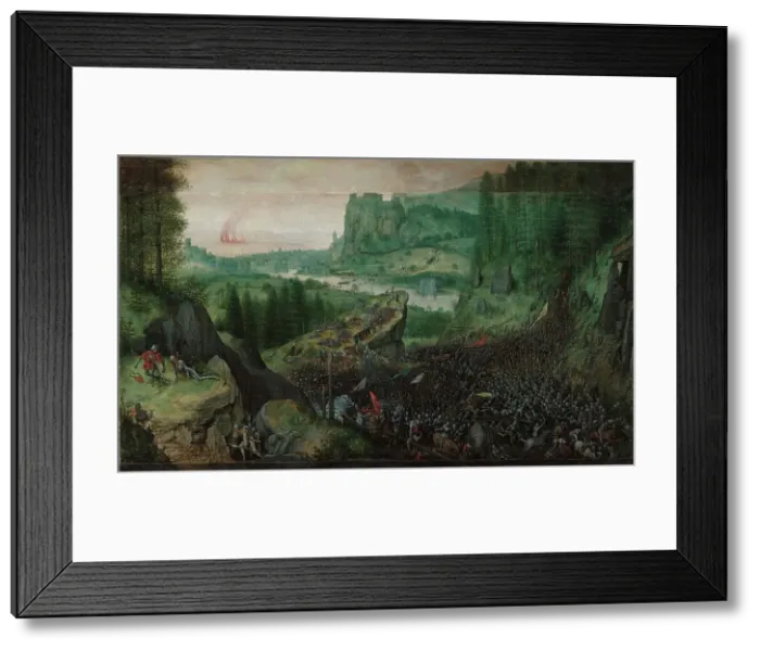 Framed Print : The Suicide of Saul, 1562. Creator: Bruegel (Brueghel); Pieter; the Elder (ca 1525-1569) Framed Print : The Suicide of Saul, 1562. Creator: Bruegel (Brueghel); Pieter; the Elder (ca 1525-1569)