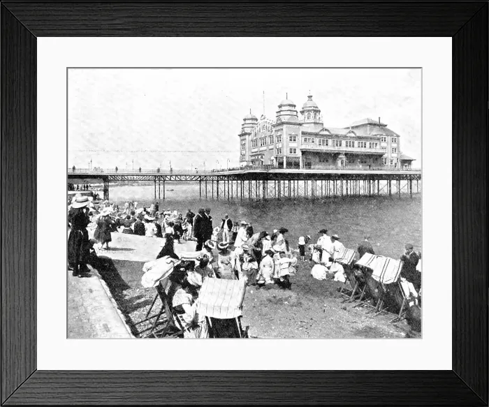 Framed Print : A Favourite North Wales Resort: the Beach at Colwyn Bay, 1909. Creator: Unknown Framed Print : A Favourite North Wales Resort: the Beach at Colwyn Bay, 1909. Creator: Unknown