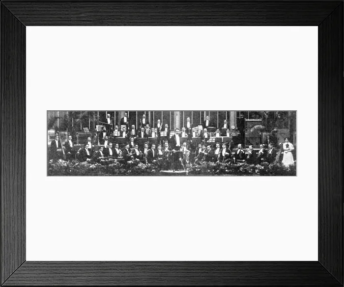 Framed Print : An Eastbourne attraction at the White City: the Duke of Devonshire's orchestra, 1909. Creator: Unknown Framed Print : An Eastbourne attraction at the White City: the Duke of Devonshire's orchestra, 1909. Creator: Unknown