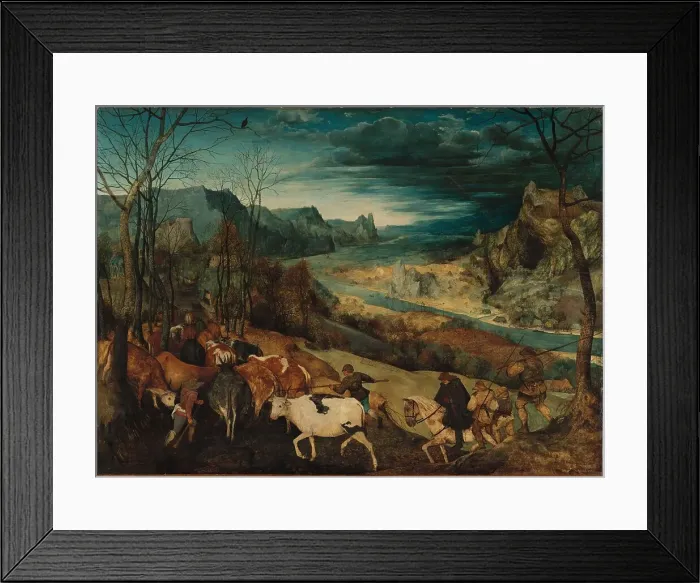 Framed Print : The Return of the Herd (Autumn), 1565. Creator: Bruegel (Brueghel); Pieter; the Elder (ca 1525-1569) Framed Print : The Return of the Herd (Autumn), 1565. Creator: Bruegel (Brueghel); Pieter; the Elder (ca 1525-1569)