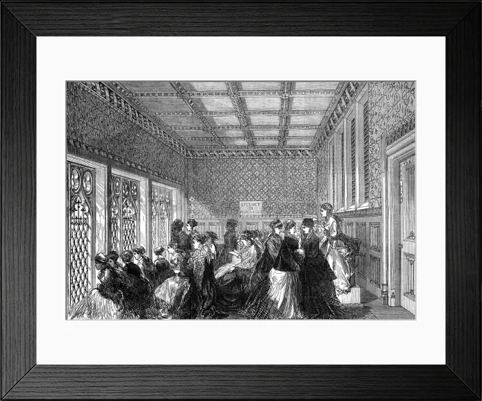 Framed Print : The Ladies Gallery, House of Commons, 1870. Creator: Unknown Framed Print : The Ladies Gallery, House of Commons, 1870. Creator: Unknown
