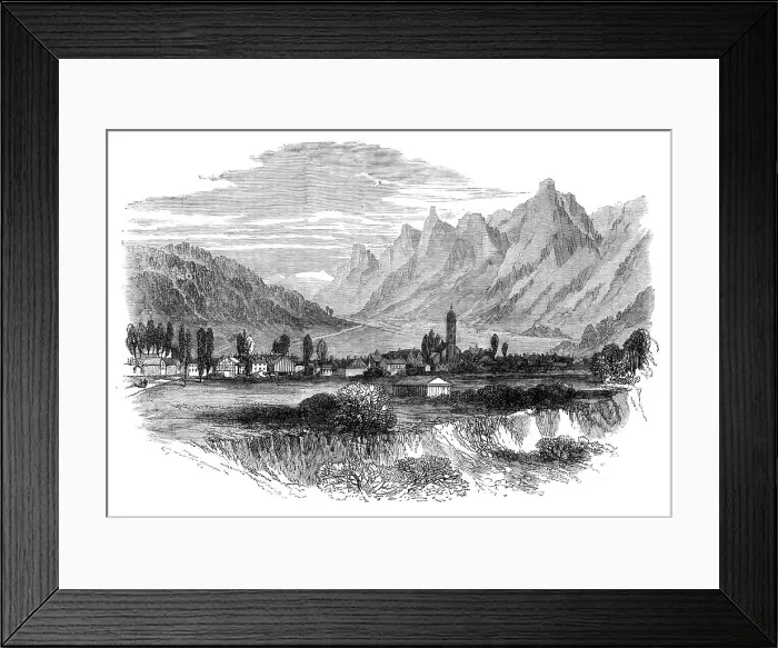 Framed Print : Ober Ammergau, in Bavaria, where the miracle play is performed, 1870. Creator: Unknown
