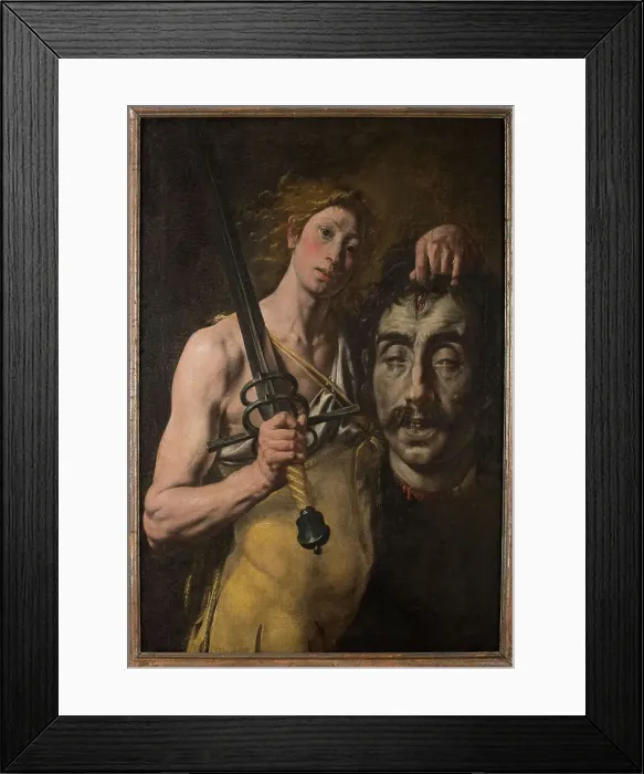 Framed Print : David with the Head of Goliath, 1616. Creator: Tanzio da Varallo (Antonio d'Enrico) (c. 1582-1633) Framed Print : David with the Head of Goliath, 1616. Creator: Tanzio da Varallo (Antonio d'Enrico) (c. 1582-1633)