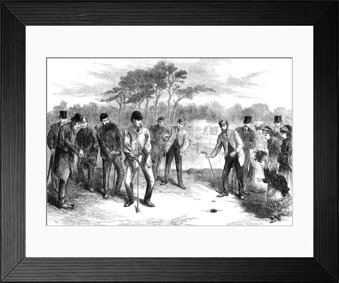 Framed Print : Golf-match on Blackheath, 1870. Creator: Unknown Framed Print : Golf-match on Blackheath, 1870. Creator: Unknown