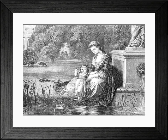 Framed Print : The Happy Days of Marie Antoinette, by P. R. Morris, 1870. Creator: Unknown Framed Print : The Happy Days of Marie Antoinette, by P. R. Morris, 1870. Creator: Unknown