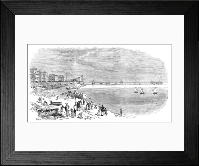 Framed Print : The new pier at Eastbourne, 1870. Creator: Unknown Framed Print : The new pier at Eastbourne, 1870. Creator: Unknown