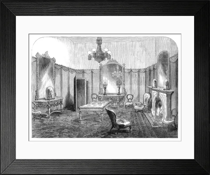 Framed Print : The Hon. Artillery Company's Ball: the Princess of Wales's Boudoir, 1870. Creator: Unknown Framed Print : The Hon. Artillery Company's Ball: the Princess of Wales's Boudoir, 1870. Creator: Unknown