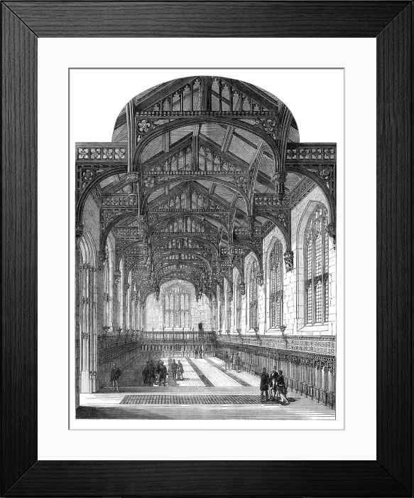 Framed Print : The New Hall of the Inner Temple, 1870. Creator: Unknown Framed Print : The New Hall of the Inner Temple, 1870. Creator: Unknown