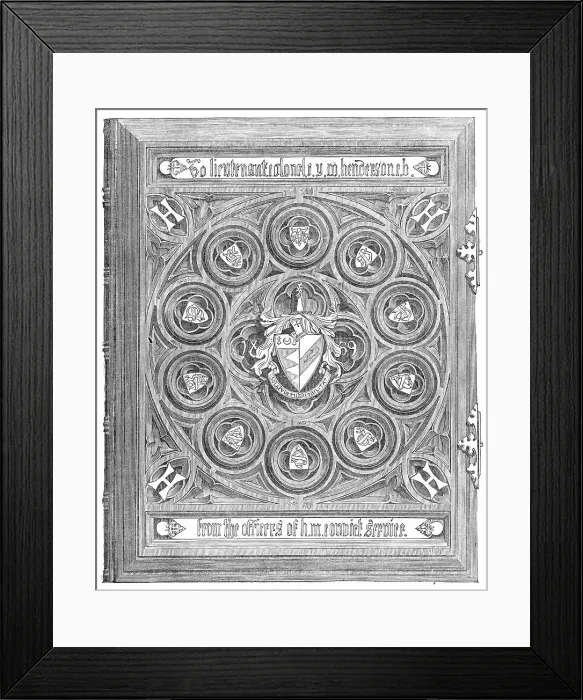 Framed Print : Album presented to Col. Henderson, Chief Commissioner of Metropolitan Police, 1870. Creator: Unknown Framed Print : Album presented to Col. Henderson, Chief Commissioner of Metropolitan Police, 1870. Creator: Unknown
