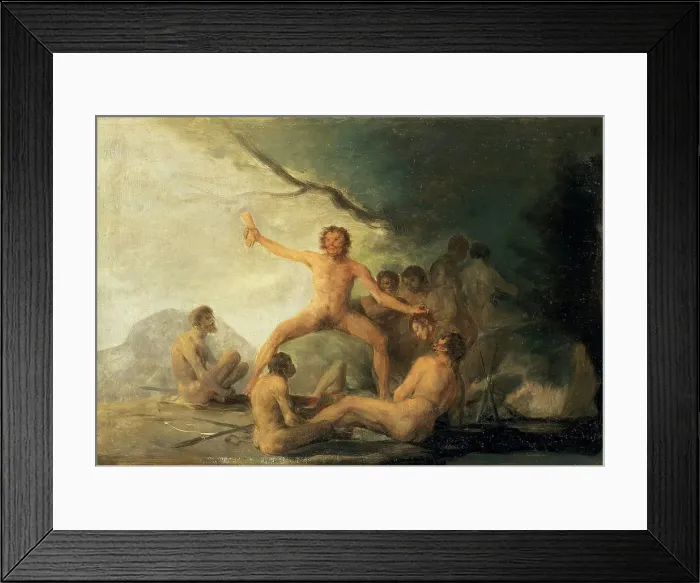 Framed Print : Cannibals Contemplating Human Remains (Caníbales contemplando restos humanos), c 1800. Creator: Goya; Francisco; de (1746-1828) Framed Print : Cannibals Contemplating Human Remains (Caníbales contemplando restos humanos), c 1800. Creator: Goya; Francisco; de (1746-1828)
