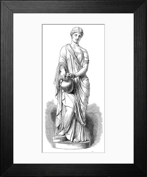 Framed Print : Rebecca at the Well, sculpture, by W. H. Reinhart, 1869. Creator: Unknown Framed Print : Rebecca at the Well, sculpture, by W. H. Reinhart, 1869. Creator: Unknown