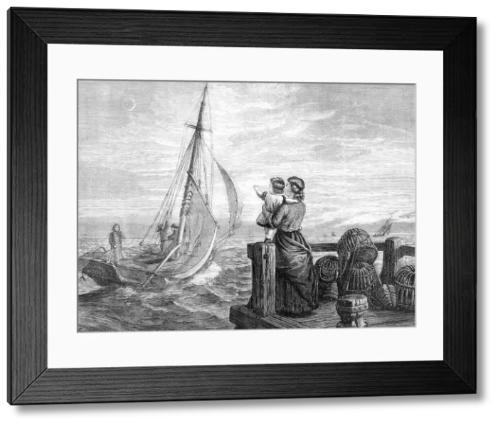 Framed Print : Good Night, by A. C. Stannus, 1870. Creator: W. H Framed Print : Good Night, by A. C. Stannus, 1870. Creator: W. H