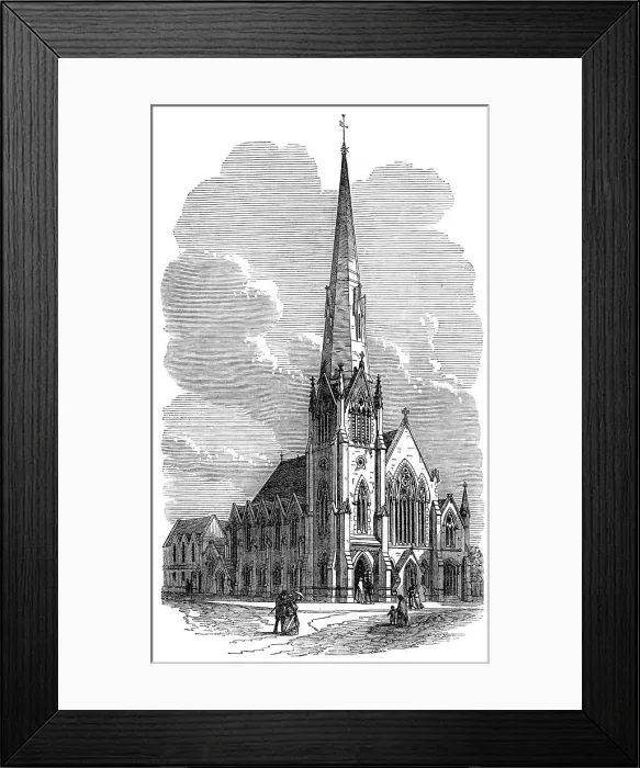 Framed Print : Wesleyan Methodist Church, North Brixton, 1870. Creator: Unknown Framed Print : Wesleyan Methodist Church, North Brixton, 1870. Creator: Unknown
