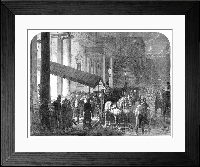 Framed Print : Mr. Gladstone's Ministerial Dinner: arrival of guests, 1870. Creator: Unknown Framed Print : Mr. Gladstone's Ministerial Dinner: arrival of guests, 1870. Creator: Unknown