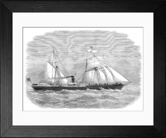 Framed Print : The iron screw-steamer Limari, for Valparaiso, 1870. Creator: Unknown Framed Print : The iron screw-steamer Limari, for Valparaiso, 1870. Creator: Unknown