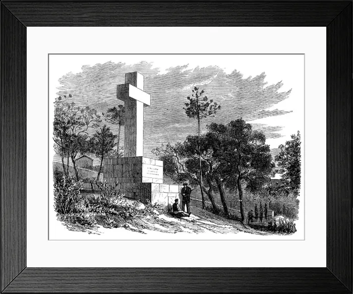 Framed Print : Monument to the late Lord Brougham at Cannes, 1869. Creator: Unknown Framed Print : Monument to the late Lord Brougham at Cannes, 1869. Creator: Unknown
