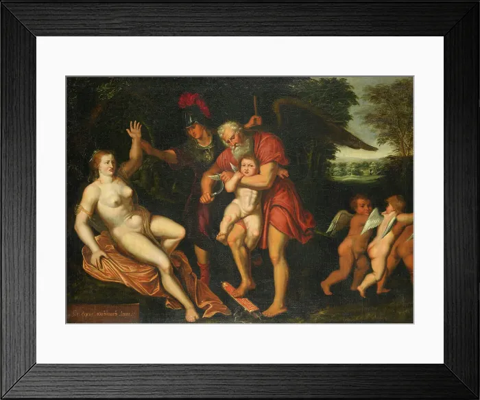 Framed Print : Time cutting the Wings of Love. Creator: Sustris; Lambert (1515 / 20-after 1591) Framed Print : Time cutting the Wings of Love. Creator: Sustris; Lambert (1515 / 20-after 1591)
