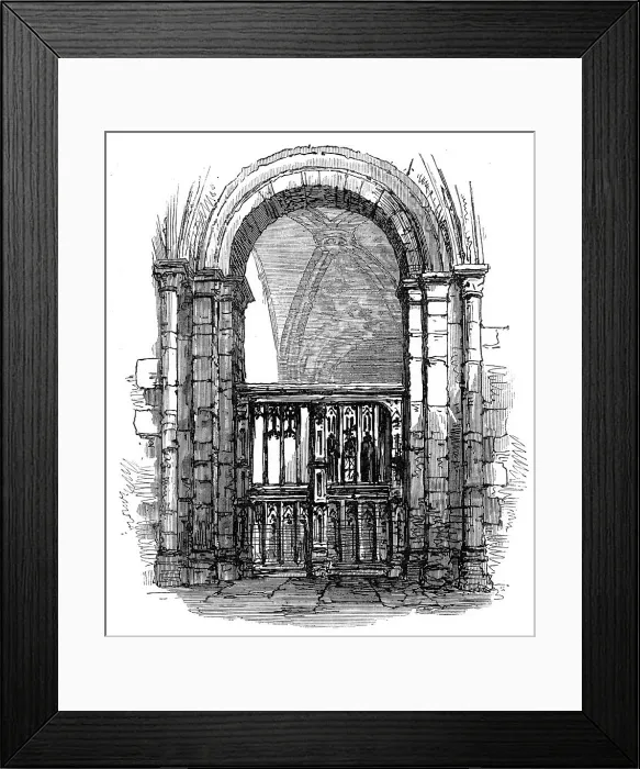 Framed Print : Screen in Selby Church, 1870. Creator: Unknown Framed Print : Screen in Selby Church, 1870. Creator: Unknown