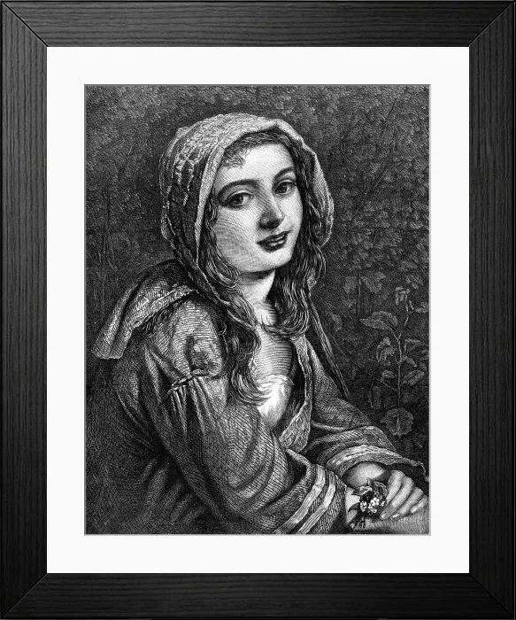 Framed Print : Forget-Me-Not!, by W. C. T. Dobson, A.R.A. 1870. Creator: Unknown Framed Print : Forget-Me-Not!, by W. C. T. Dobson, A.R.A. 1870. Creator: Unknown