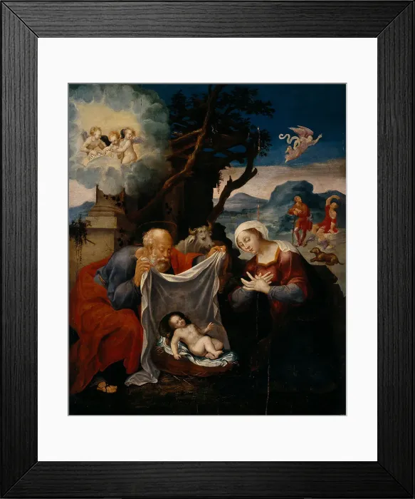 Framed Print : Nativity, c1560. Creator: Negroni (Zingarello); Pietro (1505-1567) Framed Print : Nativity, c1560. Creator: Negroni (Zingarello); Pietro (1505-1567)