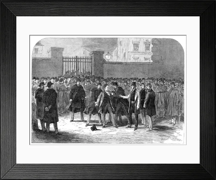 Framed Print : The Disturbances in Paris: arrest of M. Rochefort, 1870. Creator: Unknown Framed Print : The Disturbances in Paris: arrest of M. Rochefort, 1870. Creator: Unknown