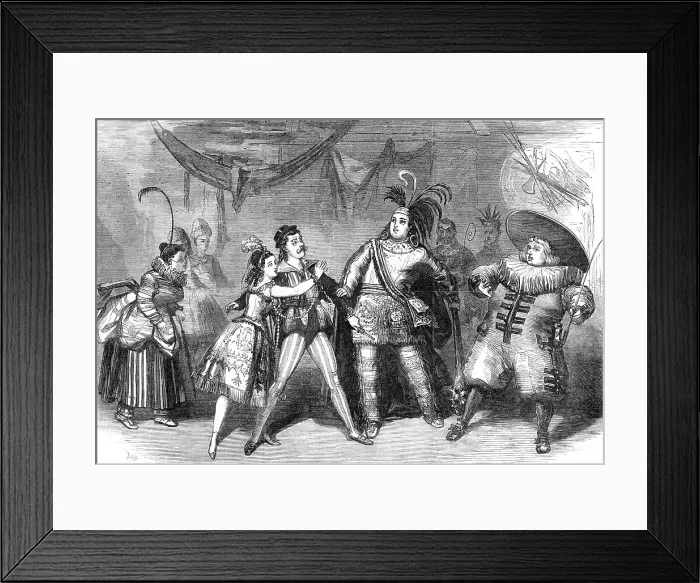 Framed Print : Scene from La Belle Sauvage, at the St. James's Theatre, 1870. Creator: Unknown Framed Print : Scene from La Belle Sauvage, at the St. James's Theatre, 1870. Creator: Unknown