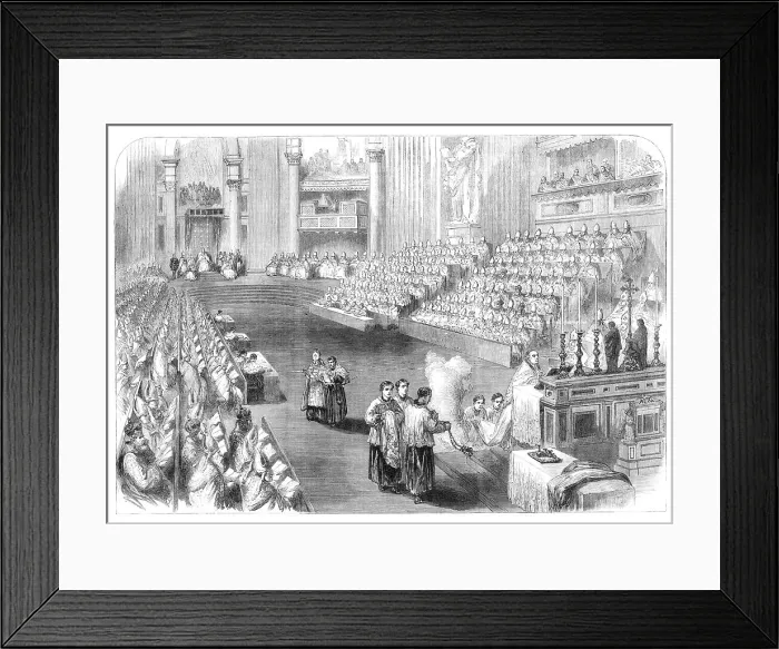 Framed Print : The Ecclesiastical Council at Rome, 1870. Creator: Unknown Framed Print : The Ecclesiastical Council at Rome, 1870. Creator: Unknown