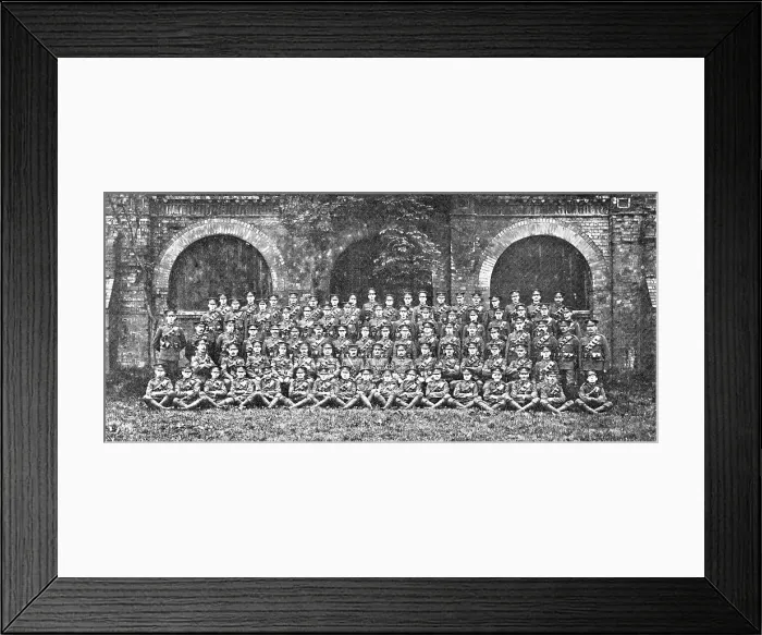 Framed Print : D for Dunlop: the D Company of the 8th Battalion Royal Warwickshire Regiment, 1909. Creator: Unknown Framed Print : D for Dunlop: the D Company of the 8th Battalion Royal Warwickshire Regiment, 1909. Creator: Unknown
