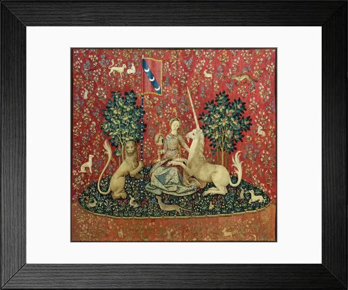 Framed Print : Sight. The Lady and the Unicorn, Between 1484 and 1500. Creator: Anonymous master () Framed Print : Sight. The Lady and the Unicorn, Between 1484 and 1500. Creator: Anonymous master ()