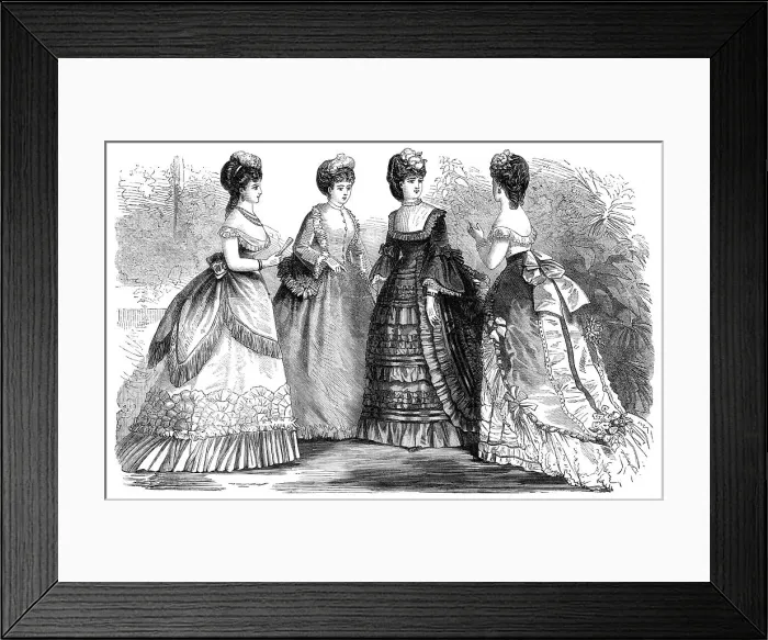 Framed Print : Paris fashions for April, 1870. Creator: Unknown Framed Print : Paris fashions for April, 1870. Creator: Unknown