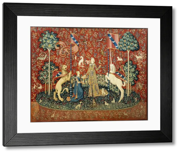 Framed Print : Taste. The Lady and the Unicorn, Between 1484 and 1500. Creator: Anonymous master () Framed Print : Taste. The Lady and the Unicorn, Between 1484 and 1500. Creator: Anonymous master ()